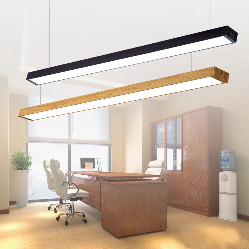 LED strip light pendant light, office pendant light, ceiling light, LED rectangular light for supermarkets and shopping malls, commercial waterproof light.