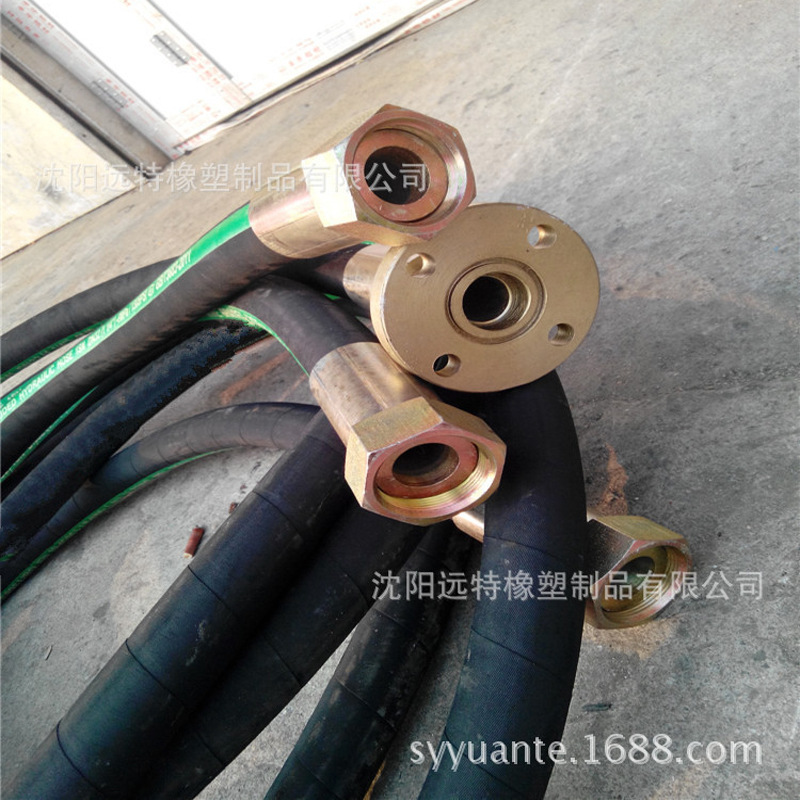 超高压油管，高压输油胶管，钢丝编织液压油管A型扣压接头m22*1.5