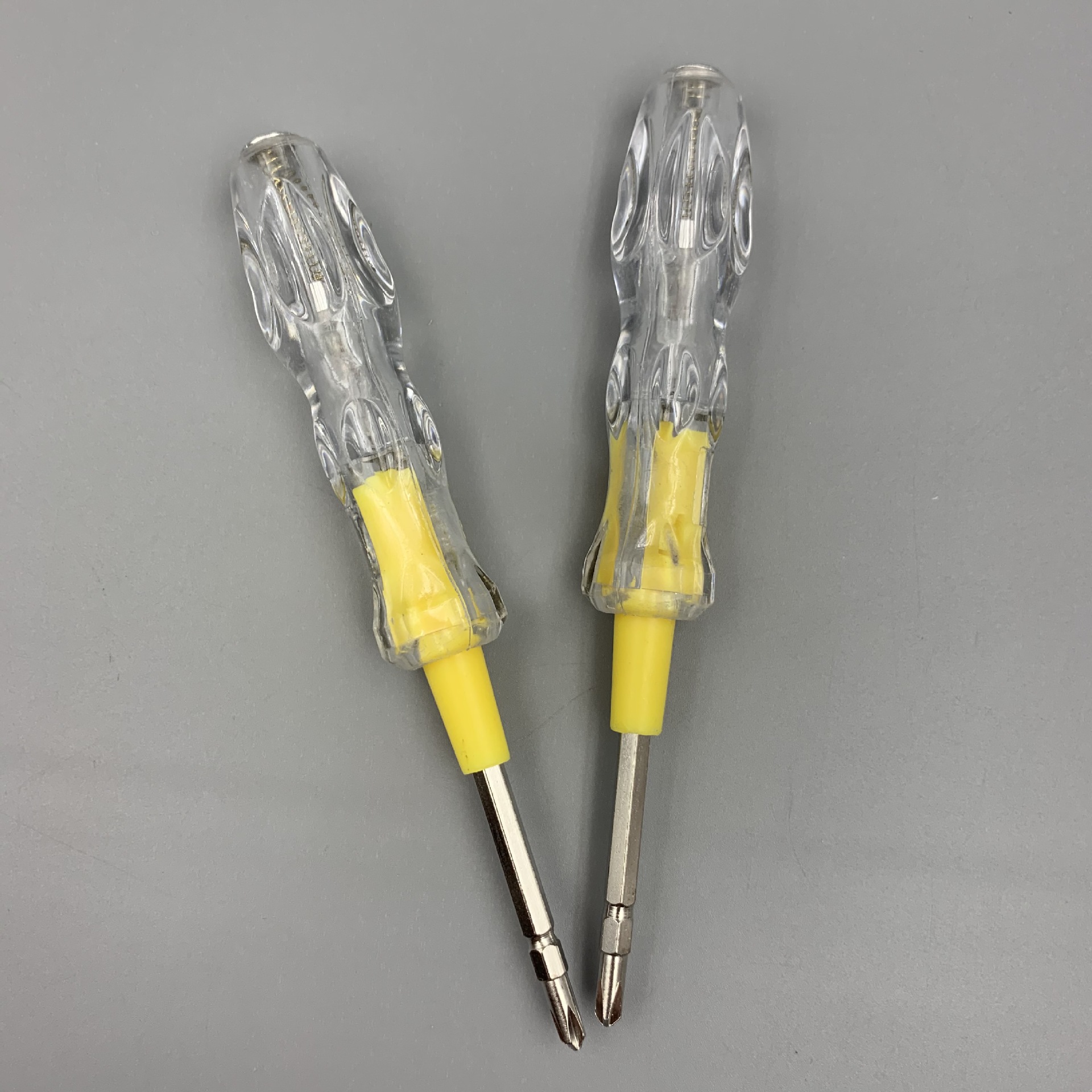多功能透明测电笔 双头双用螺丝刀测电笔 氖泡测电笔长度15.3CM