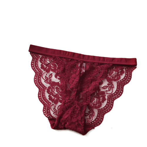 Red zodiac year French sexy hollow lace briefs low-waist thin breathable casual women's underwear dropshipping