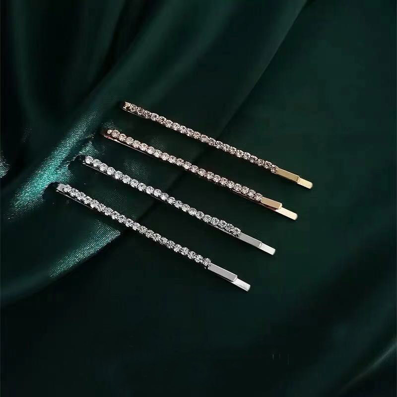 Simple Style Solid Color Alloy Plating Inlay Rhinestones Hair Clip 1 Piece display picture 4