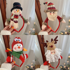 クリスマス老人雪だるま大公仔カチューシャクリスマス服頭ボタン子供プレゼント飾り