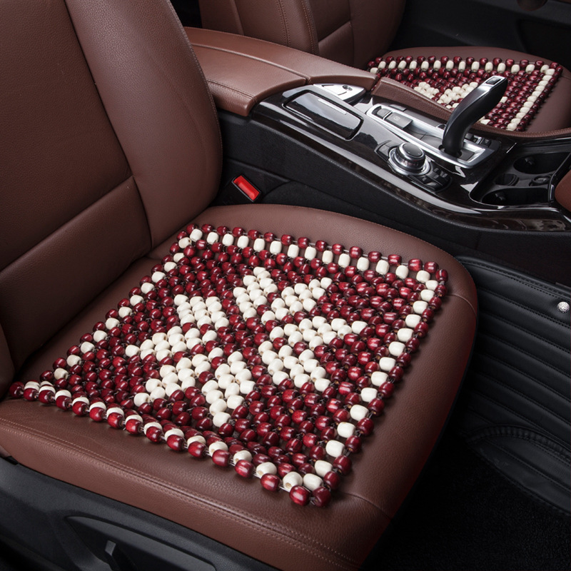 XB161夏季透气汽车木珠坐垫凉垫无靠背座椅单片珠子座垫四季通用