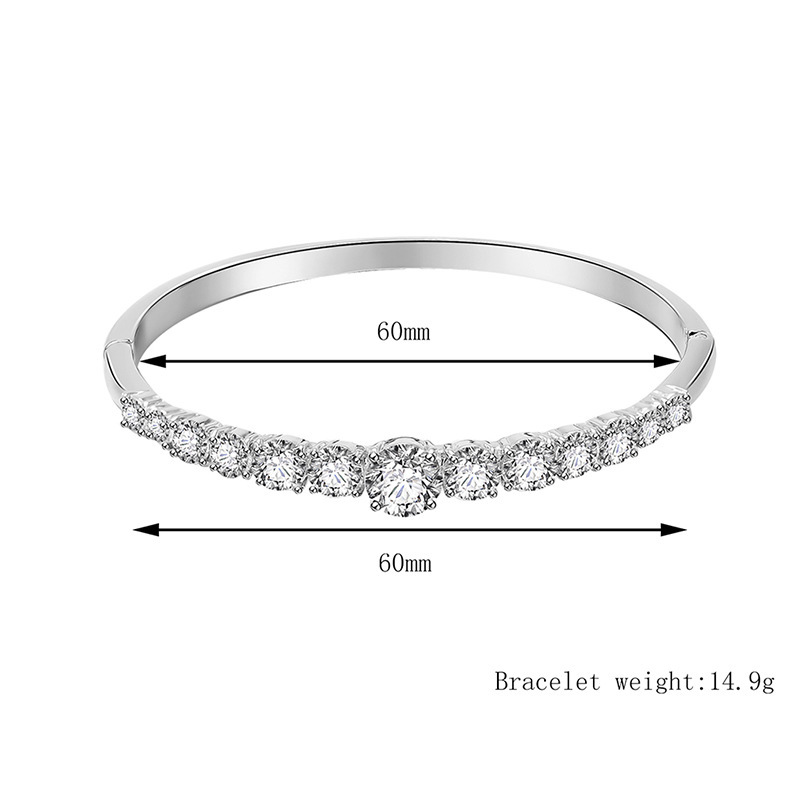 Korea Fashion New Simple Style Alloy Diamond Bracelet Wholesale Nihaojewelry display picture 2