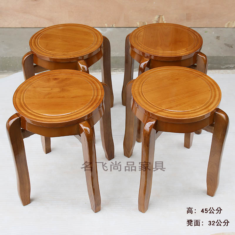 實心木質圓凳子家用餐桌凳子餐椅木凳矮凳板凳小圓凳餐椅客廳凳
