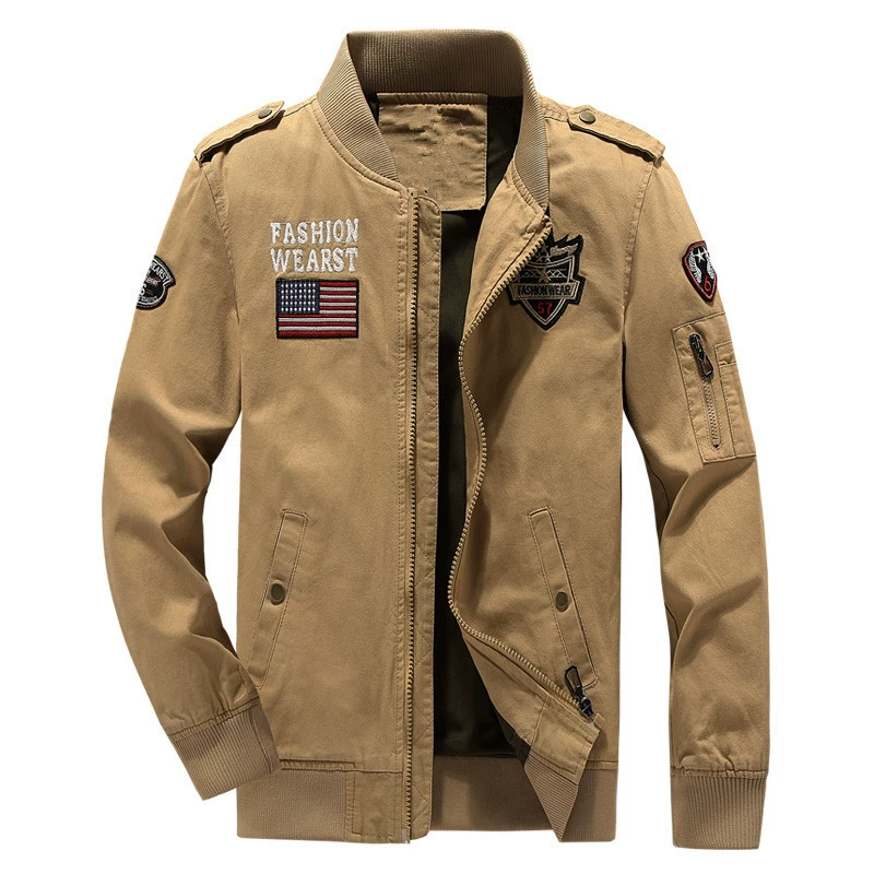 2020 весна и осень AliExpress мужская приталенная Повседневная Новая мужская куртка-бомбер Заводской магазин