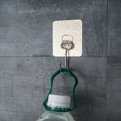 厂家批发强力无痕大号挂钩壁挂免打孔透明卫生间厨房门后粘胶钩子|ms