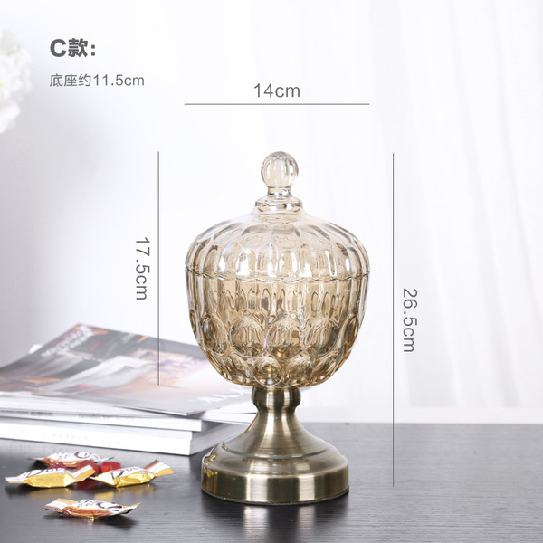European -style luxury crystal glass sugar tank storage tank candy…