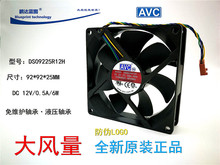 全新DS09225R12H  9225 9厘米9025 9cm 12V0.5A温控PWM大风量风扇