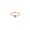 Fashionable golden zirconium stainless steel, ring, accessory, Korean style, pink gold, on index finger