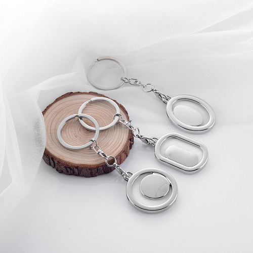Personalized metal mini photo frame keychain, small gift for wedding photo studio advertising, laser customizable LOGO