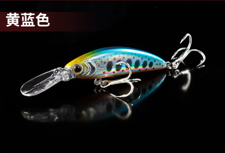 6 Colors Shallow Diving Minnow Fishing Lures Sinking Minnow Baits Fresh Water Bass Swimbait Tackle Gear