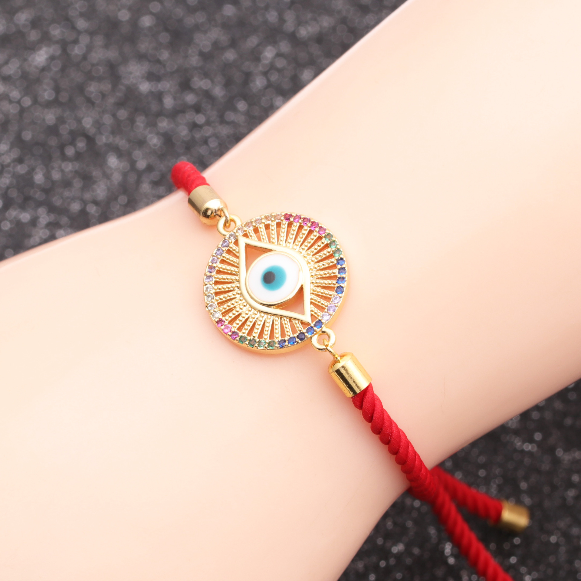 hot-selling copper micro-inlaid zircon devilu0027s eye bracelet