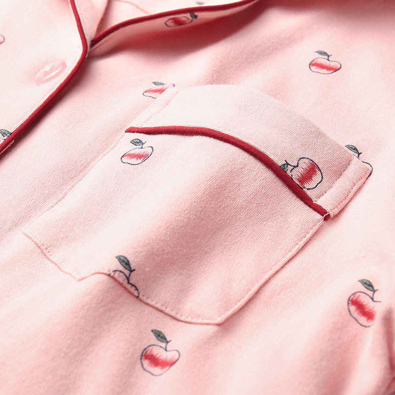 Pijamas de las mujeres primavera y otoño manga larga 100% algodón desgaste más tamaño lindo estudiante traje invierno cardigan