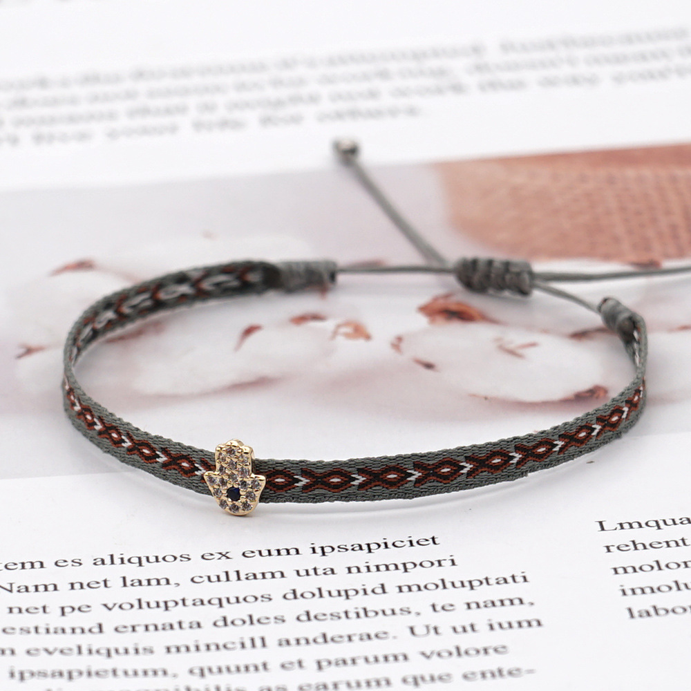 Fashion Bohemia Retro Ethnic Style Ribbon Diamond Bracelet For Women display picture 7