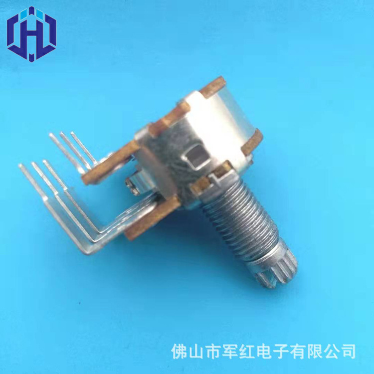 供应148型螺纹双联大小弯脚调音调速调光电位器b50kb10k加长螺纹