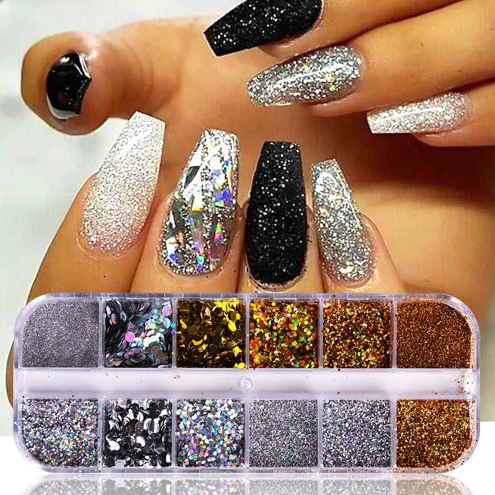 1 Piece Quantity Fashion Geometric Sequin Nail Decoration Accessories 1 Piece