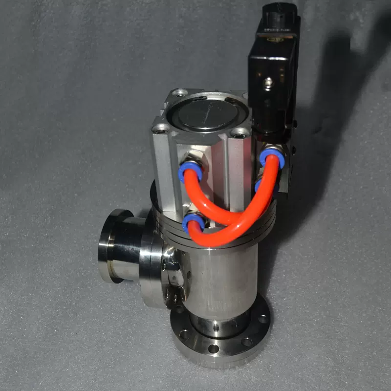 CF法兰连接真空挡板阀门 GDQ气动挡板阀GD手动阀门手动高真空角阀