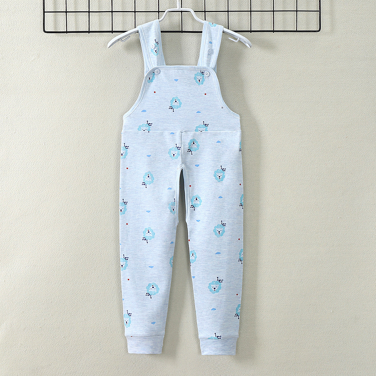 Цветной хлопок синий принт