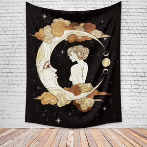 Moon tapestry home decoration sofa background wall hanging tapestry custom homestay decoration wall deocr