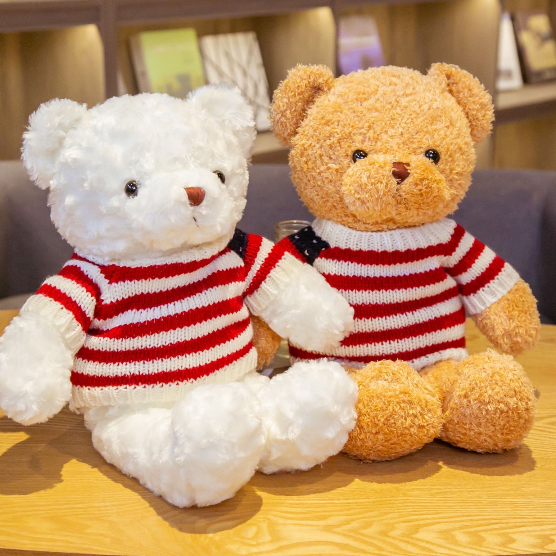 Teddy bear plush toy hug bear doll flag...