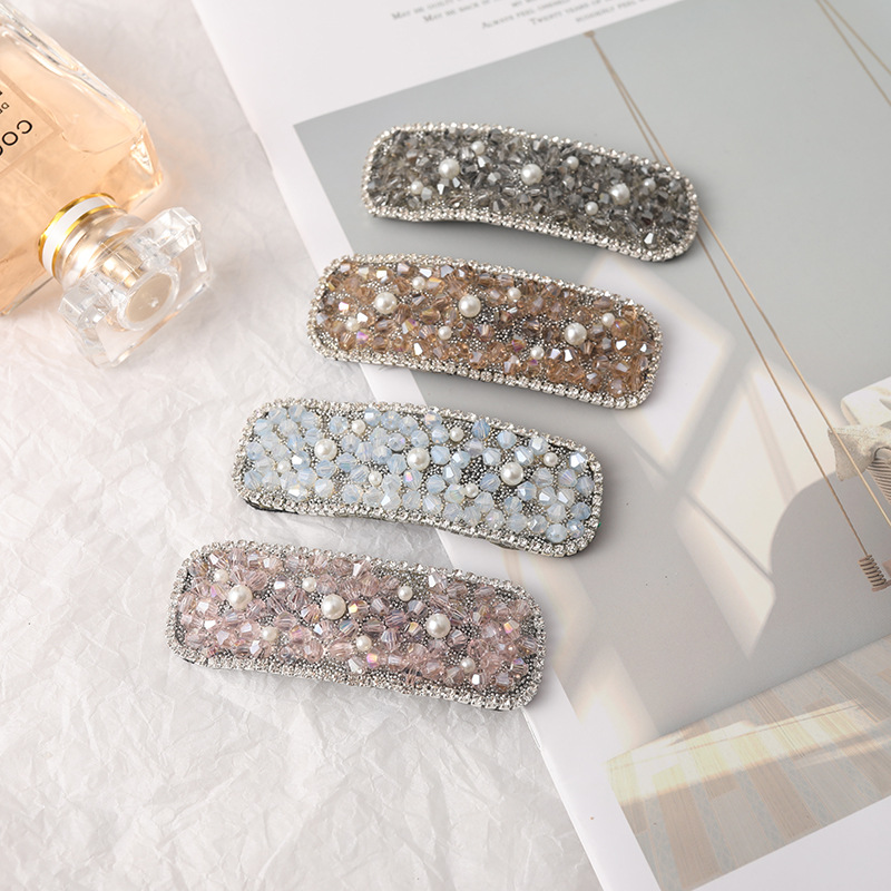 Rhinestone Hairpin Bb Clip Headdress Side Bangs Clip Simple Hairpin Side Clip display picture 2