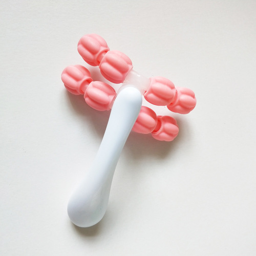 Y-shaped 8-bead massager shoulder and neck muscle relaxation slim roller hand massage roller yoga fitness calf neck arm