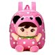 Factory spot direct supply 1-4 years old boys and girls cartoon backpack cute canvas backpack doll children's schoolbag
