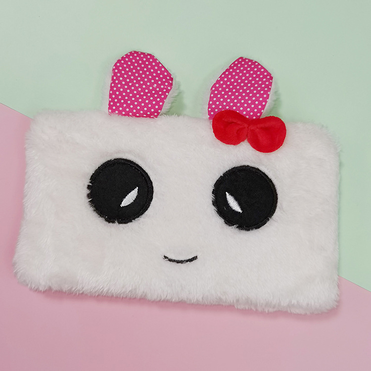 厂家直供毛绒笔袋 创意文具学习文具笔袋 猫咪毛绒学生笔袋