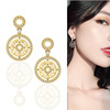 Fashionable earrings, simple and elegant design, Chanel style, wholesale