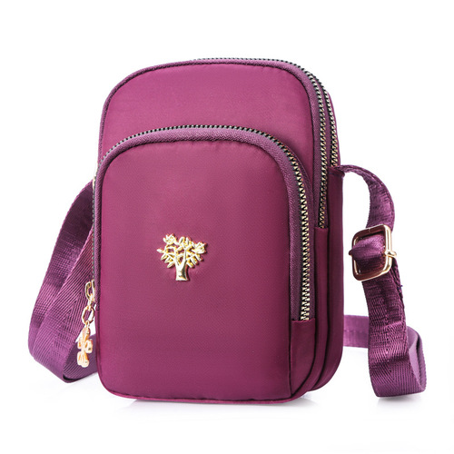 Manufacturer wholesale new fashion trend shoulder mobile phone bag crossbody small bag vertical small shoulder bag nylon coin bag