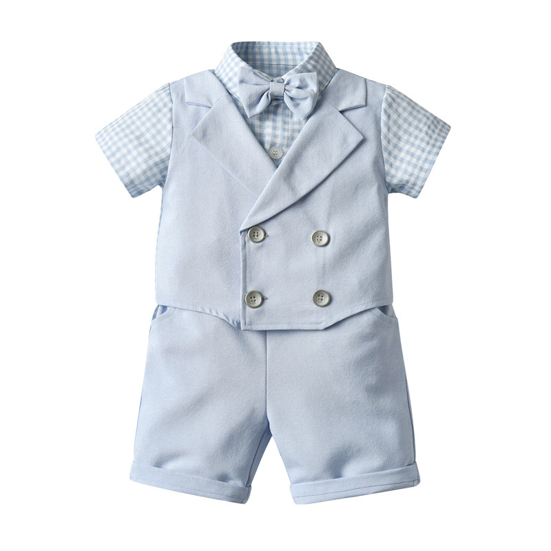 童装批发一件代发韩版两件套男童夏装衣服男宝宝薄款短袖儿童服装