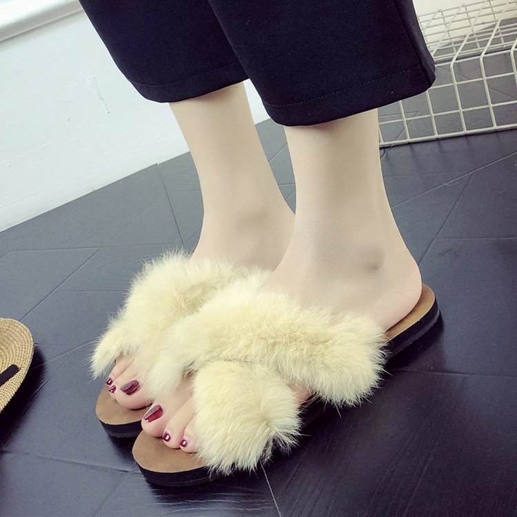 Femme peluche polaire bout fermé printemps été intérieur chaud mousse à mémoire de forme lavable en Machine chaussures d'intérieur chaussures de maison_voghion.com