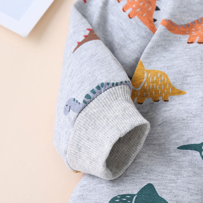 Hot Selling Fashion Baby Dinosaur One-piece Romper Baby Animal Graphics Leisure One-piece display picture 6
