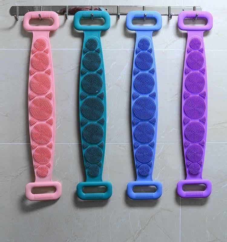 厂家硅胶搓澡不求人拉背巾  无刺味不伤皮肤新品