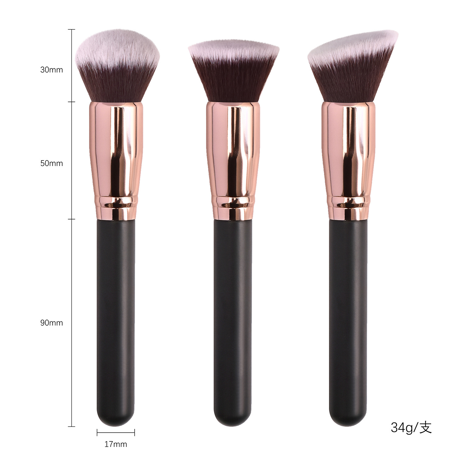 Simple Style Artificial Fiber Wooden Handle Makeup Brushes 1 Piece display picture 3