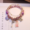 Universal crystal bracelet, beaded bracelet, Korean style, simple and elegant design, for luck