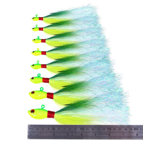 HENG JIA Hengjia Fishing Gear Luya Bait Deer Hair Lead Head Hook Beard Guy 7g85g Anti-hanging Bottom Simulation Fishing Bait