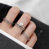 Line glossy ring suitable for men and women, silver 925 sample