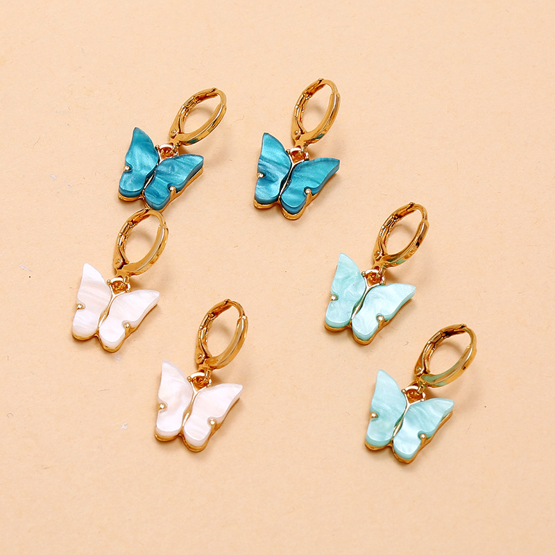Hot Sale Set Earrings Fashion Simple Retro Shell Butterfly 3-piece Earrings Wholesale Nihaojewelry display picture 5