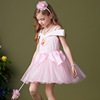 Small princess costume for princess, summer clothing sleevless, dress with sleeves, evening dress, with short sleeve