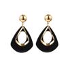 Wooden fashionable universal earrings with tassels, city style, simple and elegant design, wholesale