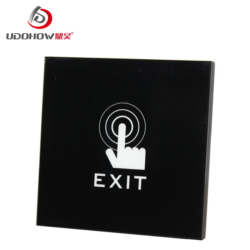 门禁出门开关 白色蓝色背光触摸式开关 防刮亚克力面板开门按钮