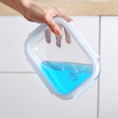 家用玻璃飯盒保鮮盒透明冷藏微波爐加熱餐盒上班族學生便當盒保溫