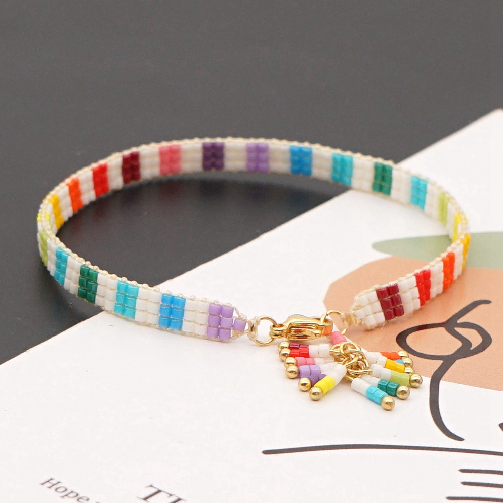 Bohemian Style Color Miyuki Bead Hand-woven Bracelet Wholesale Jewelry Nihaojewelry display picture 3