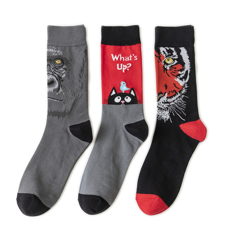 65g Weight Socks Classification Socks Lingerie Type Cotton (more than 50%) Fabric Type A Pair Quantity Casual, Daily Occasion Animal, Color Block Pattern All Seasons Season Unisex Gender Cute Style A Pair Cute Unisex Animal Color Block Cotton (more Than 50%) Crew Socks 4