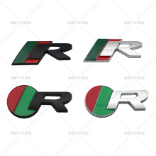 R车贴标 适用于捷豹XF改装XKR车标XJL后尾盖标金属贴标R字标