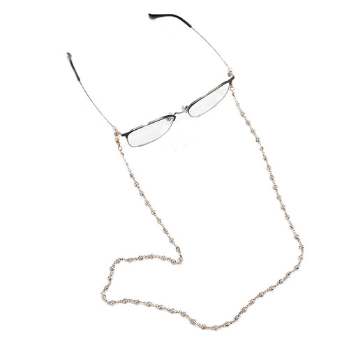 Korean retro transparent glasses chain Korean fashion chain anti-fall necklace trendy glasses hanging chain pearl necklace