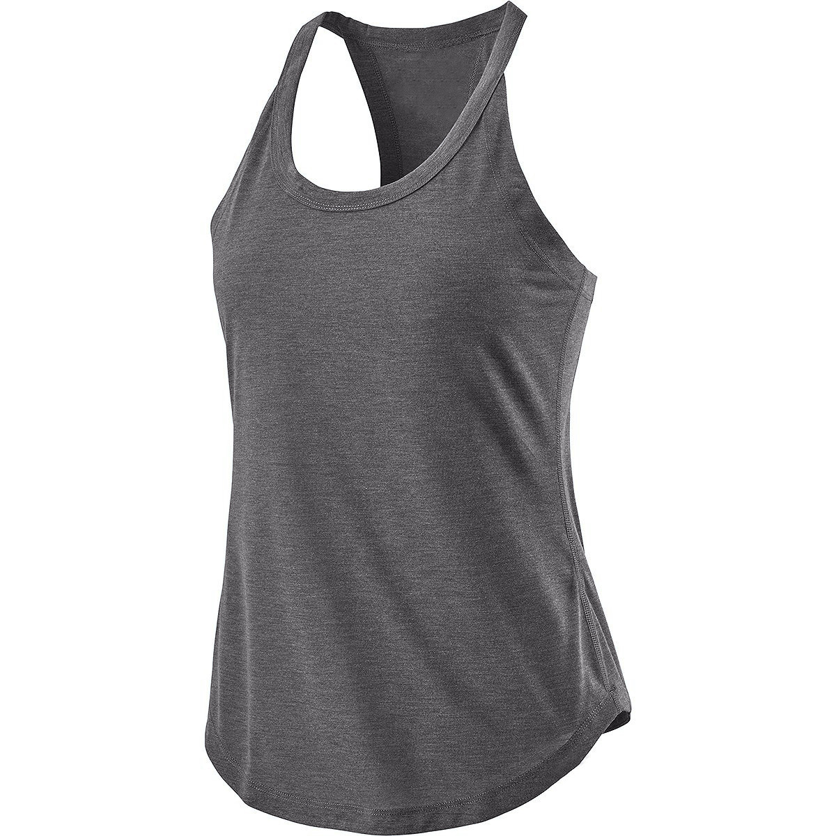 Cotton Fabric Type Women's Basic Sport Style Solid Color Cotton Round Neck Active Tops Racerback Tank Tops