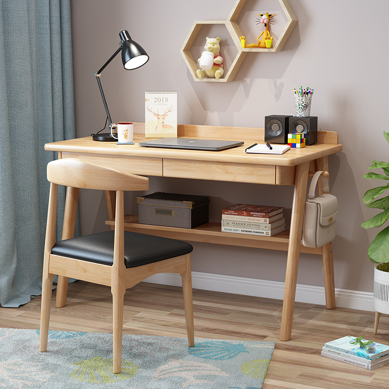 Nordic solid wood desk simple home offic...